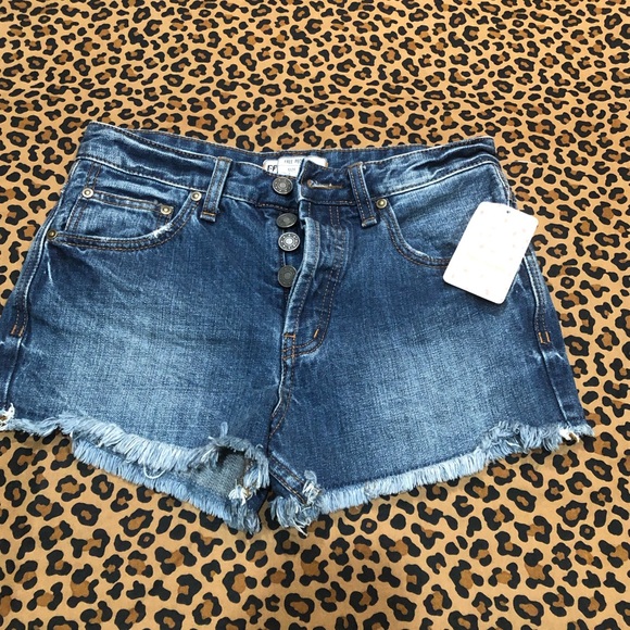 Free People Rock Denim Uptown Harbor Shorts *Size 25* NWT! - Picture 6 of 10